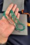 Harmony Series Silver Design Water Green Fire-I Crimped Amber Prayer Beads - 5