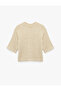 Crew Neck Half Sleeve Knitwear Oversized Sweater - 2