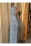 Cotton Self-Boned Patterned Hijab Women's Prayer Dress – Comfortable and Breathable Worship Clothing - 4