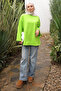 Neon Green Crew Neck Oversized Sleeve Combed Cotton Sweat - 4