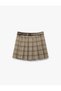 X Sibil Çetinkaya - A-Line Plaid Pleated Mini Skirt with Belt Detail - 3