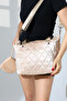 Gold Quilted Large Shoulder Crossbody Women's Parachute Fabric Bag - 6