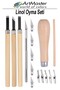 Linol Carving Set and Kretuar Set 16 Pieces 1 Pack Linol Carving Cutting Knife Set with Blades Linoleum Printing