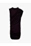 Lightweight Mock Neck Draped Sleeveless Mini Dress