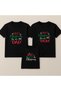First Father Mother Baby New Year Santa Claus Themed B Printed Mother Father Child Family T-Shirt Combination