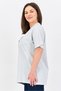 Minnie Mouse Women Crew Neck Short Sleeve Brand Logo T-Shirt, Grey - 2