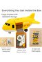 Yellow Cargo Aircraft Toy Set with Diecast Cars - 2