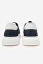 Men's Thick Sole Lace-Up Sports Shoes Genuine Leather Cr 2819 Dark Blue - 6