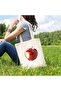 حقيبة قماشية بتصميم Apple Bitten – حقيبة كتف حديثة وبسيطة مطبوع - 3