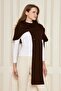 Women's Soft Textured Thessaloniki Knitted Shawl 71511 Brown - 6