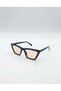 Unisex Cat Eye Square Sunglasses Black Orange - 5