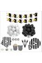 Fan Black and White 24-Person Birthday Set