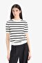 Regular Fit Crew Neck Striped Short Sleeve Knitwear Sweater (25 Au) - 2