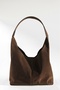 Coquette - Brown Suede Shoulder Bag, Large Size, Large Volume - 2