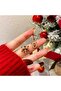 أقراط عيد الميلاد الذهبية على شكل غزال - 4
