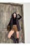 Women's Hooded Puffer Vest Coat - 4