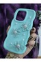 Xiaomi Redmi Note 13 Compatible Water Green Pearl & Tulle Floral Stylish Phone Case - 4