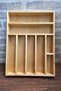 30X40 cm Wooden Cutlery Holder Inside Drawer Dinnerware and Serving Utensils Organizer - 4