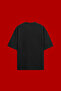 Mom&Dad New Year Printed Oversized Black Couple T-Shirt - 4