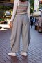 Gray Color Striped Casual Pants - 6
