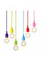 Lustra Cu 6 Pendule E27, Model Spider, Multicolor, Gonga® Multicolor