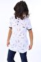 Boy's Printed Polo Neck Buttoned Short Sleeve T-Shirt