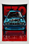 Gamer Wall Covering – Car Themed, High-Quality Fabric, Tapestry Wall Carpet - 2