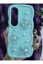 Oppo A60 Compatible Water Green Pearl & Tulle Floral Stylish Phone Case - 2