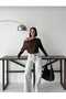 Women's Boat Neck Long Sleeve Oversize Fit Stylish Bluse