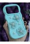 iPhone 17 Pro Compatible Water Green Pearl & Tulle Floral Stylish Phone Case - 4