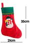 Sock Christmas Decoration Fireplace Wall Ornament 1 Piece Christmas Pine Tree Ornament Santa Claus Snowman 35X25Cm - 2