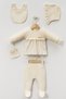 Knitwear Ruffled 5-Piece Set Baby Girl Newborn 5-Piece Hospital Release Bodysuit Set - 3