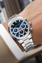 Men's Wristwatch with Calendar Steel Case & Steel Strap Silver-Blue Zmfer213 - 2