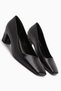 Jelina Black Thick Heeled Women's Shoes - 2
