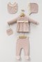 Knitwear Ruffled 5-Piece Set Baby Girl Newborn 5-Piece Hospital Release Bodysuit Set - 2
