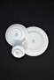 Inspiration Bone China Porcelain Double Coffee Cup and Saucers 3 Pieces 120 ml - 6
