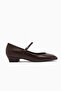 Yuphin Brown Short Heeled Belted Women's Heeled Shoes - 5