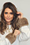 Plush Faux Fur Oversleeve Fluffy Cuff Wristband - Vegan Mink Earth - 8