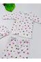 3-Piece Heart Patterned Beret Baby Girl Newborn Bodysuit Set - 4