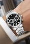 Men's Wristwatch with Calendar Steel Case & Steel Strap Silver-Black Zmfer213 - 2