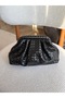 Trending: Knitted Detailed Quilted Messenger / Clutch Bag |   Elegance with Shoulder Straps - 3
