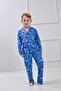 Pjkö Paw Petrol Patterned Long Sleeve Buttoned Front Boys Pajama Set 4-12 Years 517U