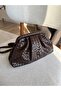 Trending: Knitted Detailed Quilted Messenger / Clutch Bag |   Elegance with Shoulder Straps - 4