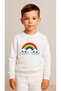 Children's Team Sweatshirt Sky Rainbow Printed Girls Boys Crew Neck3 4-5-6-7-8-9-10-11-12Years