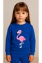 Children's Suit Sweatshirt Flamingo B Printed Girls Boys Crew Neck3 4-5-6-7-8-9-10-11-12Years