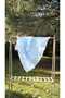 4 Layers 100% Cotton Muslin Baby Blanket (90×110) Muslin Cover Baby Muslin Swaddle Fringed Muslin Blue