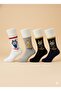 Children 4 Pairs Transitional Socks Printed