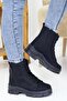 Women's Lace-Up Double Zipper Thick Sole Boots Winter Waterproof - 3