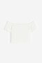 Ribbed off-the-shoulder top