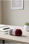 Three Color Plush Fluffy Keychain – Gray Pink Burgundy |   Soft Fur Bag Ornament & Keychain - 2